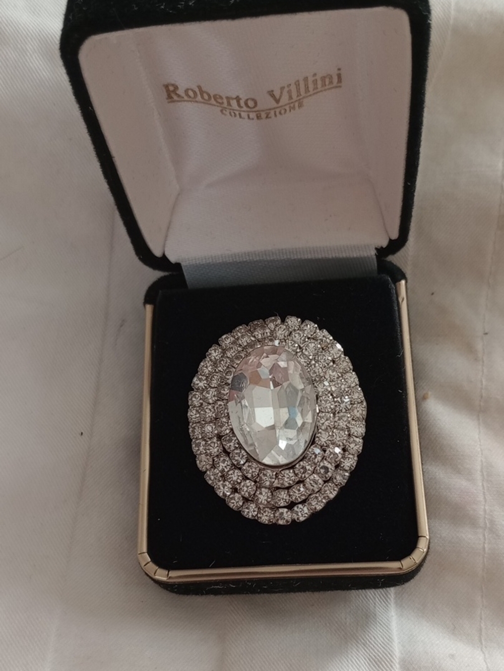 Silver Tone Multi-Stone Fashion Ring set with Crystal And Rhinestone Accents